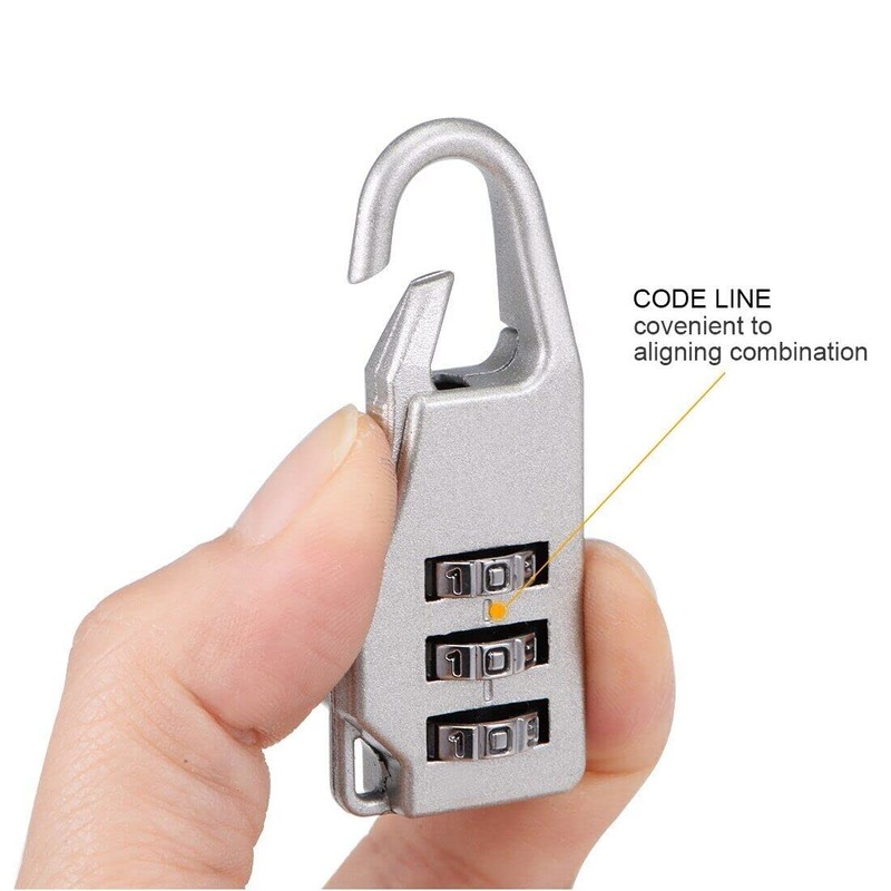 2PCS 3 Digit Combination Password Lock Security Lock Travel Lock