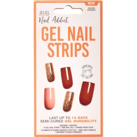 Ardell Nail Addict Gel Nail Strips - Golden Goddess, Lasts Up to 14 Days, 1-Pack