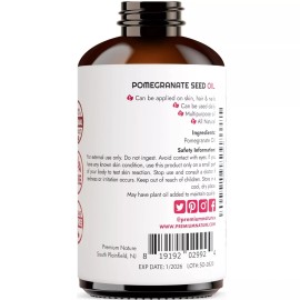 Pomegranate Seed Face Oil Aceite De Semilla De Granada 100% Puro Prensado Al Frio Sin Refinar Acne Arrugas