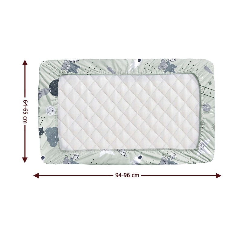 2 x Travel Cot Fitted Sheets - 100% Cotton, Soft