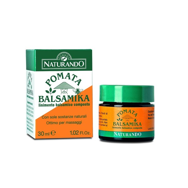 Naturando Pomata Balsamika 30 ML Lenisce i Fastidi Muscolari e i Dolori Cervicali, ideale per Massaggi