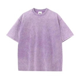 Freelect Custom Men's Eco-Friendly Regular Fit Heavyweight 100% Cotton Short Sleeve Breathable O-Neck Laser Printed T-ShirtColor: Purple, Size: 5 XL