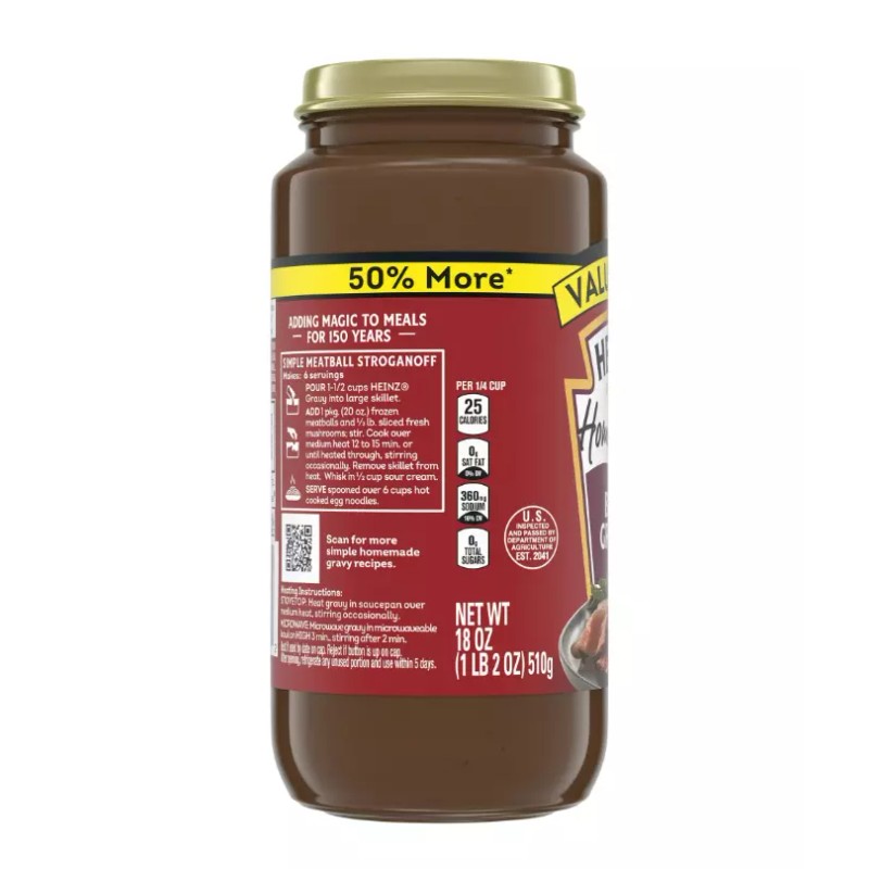 Heinz HomeStyle Savory Beef Gravy Value Size 18 oz x