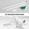 G128 Combo Pack: 6 Ft Aluminum Spinning Flagpole (White) &