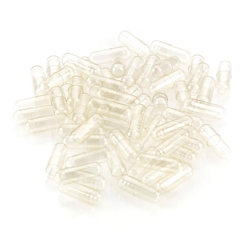 Size 0 Empty Capsules - Clear Vegan Pullulan - 500