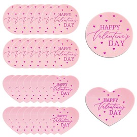 Decoración para tartas de San Valentín, 30 piezas de decoración para tartas del día de San Valentín, diseño de corazón, forma redonda, para decoración del día de San Valentín