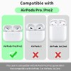 Funda compatible con Airpods Pro, funda de silicona suave con