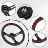 RASTP Universal Racing Steering Wheel,Deep Dish Steering Wheel Leather Embroidery