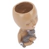 Funny Face Planter Pot Girl Head Planter Innovative Decorate Resin