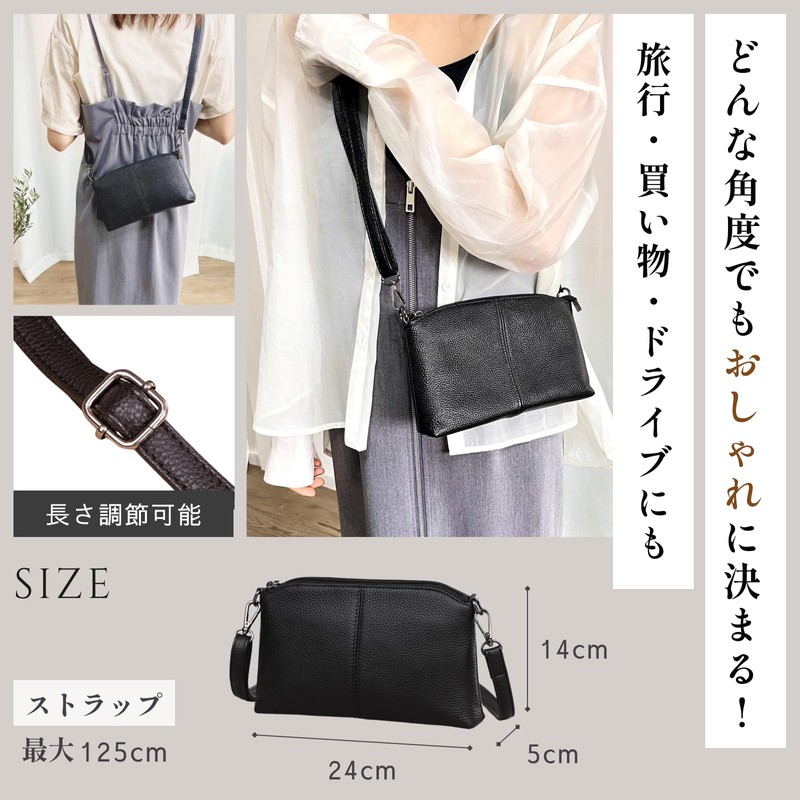 [Happy RURU] Women's Shoulder Bag, Crossbody Shaped, Small, Lightweight, Genuine