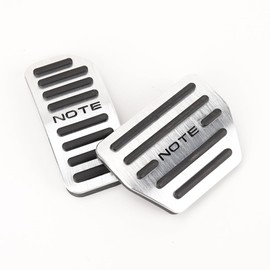 LEXLEYS "Improved Model" Nissan Notebook, E12 Series, Aluminum, Pedal, Axle, Brake Cover, For Actual Vehicle Measurement, No Tools Required, Anti-Slip, Rubber Custom Dress Up Parts (Silver)