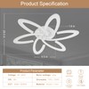 SEABLE Modern LED Light, 6+1 Rings 93W Dimmable Fixture 29.5"
