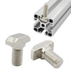 20 PCS M8 Thread T-Slot Drop-in Stud Sliding Screw Bolt,