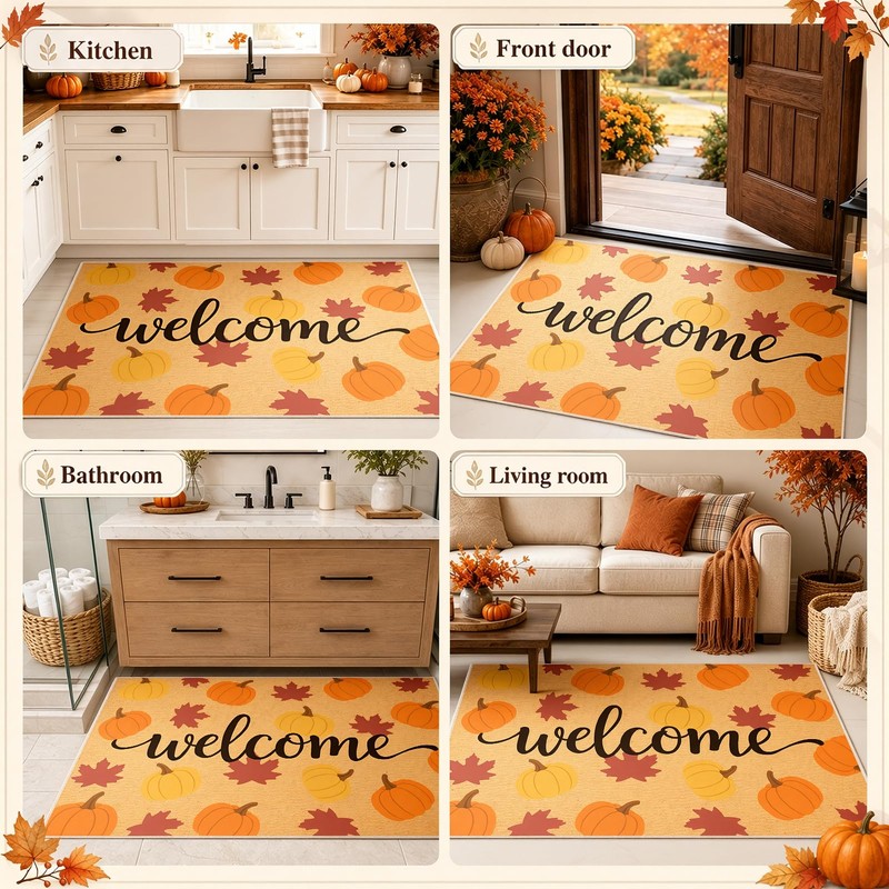 Svepndic 32"x47" Fall Door Mat,Non-Slip Floor Mat for Indoor Entrance