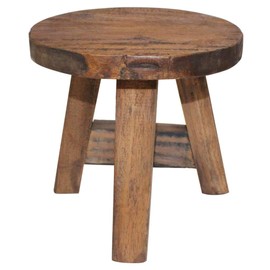 vidaXL Solid Reclaimed Wood Stool - Handcrafted, Compact & Portable Home Accessory Featuring Farmhouse Style and Vintage Look