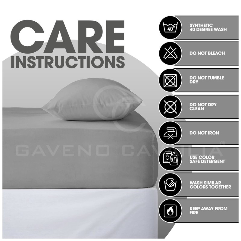 Super Soft King Size Fitted Sheets, Luxury Polyester 25 CM