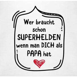 Baby Bodysuit for Father's Day “Wer braucht Schon Superhelden wenn Man Dich als Papa hat” [German Language Version], Short-Sleeved Baby Body for Boys, Girls -