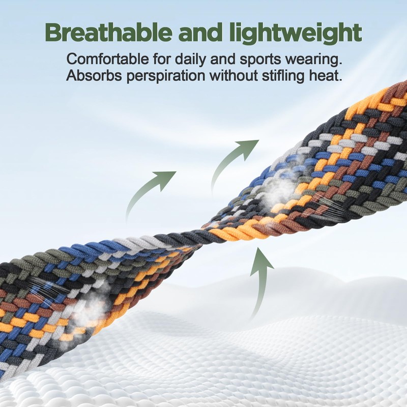 XMUXI 22mm Braided Straps Compatible with Garmi Venu 3/Venu 2/Vivoactive