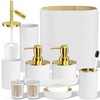 InnJoey Bathroom Set, 10PC Bathroom Accessory Set, White Bathroom Accessories,