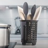 Zeal G231T Melamine Cutlery Drainer/Utensil Pot Dark Grey, 14 x