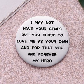 Aesnefe Stepdad Gifts from Stepson Stepdaughter, I May Not Have Your Genes Keychain, Fathers Day Christmas Birthday Present for Bonus Dad Step Father