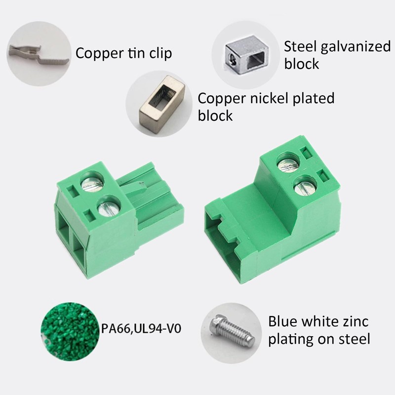 Willwewon Set of 10 2-Pin 2EDGRK 5.08 mm Pitch Pluggable