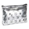Mah Jongg Direct Silver Pattern 3-Zipper Purse, Holds 2024 Card,