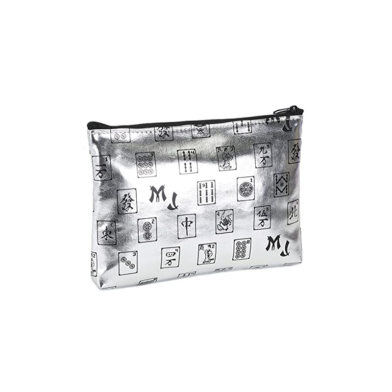 Mah Jongg Direct Silver Pattern 3-Zipper Purse, Holds 2024 Card,