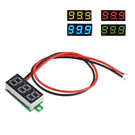 4pcs 0.28 Inch Mini Digital Voltmeter Panel DC 2.5V-30V Two-Wire Voltage Tester Meter LED Display (4 Colors)
