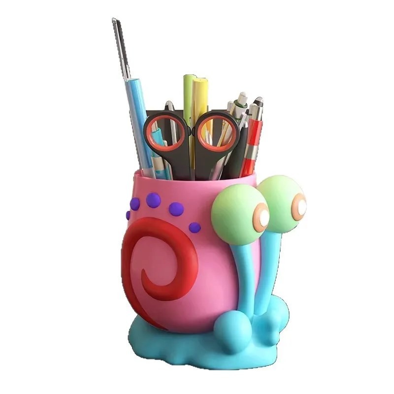 OrganiMax Cute Cartoon Snail – Multifunctional Desktop Storage Organizer, Funny Resin Desk Decor Gift