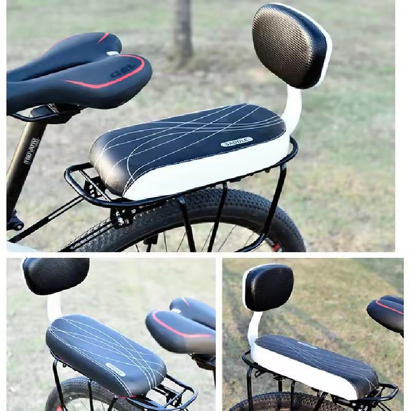 Bicycle Rear Rack Cushion for Passenger Seating – Padded Black