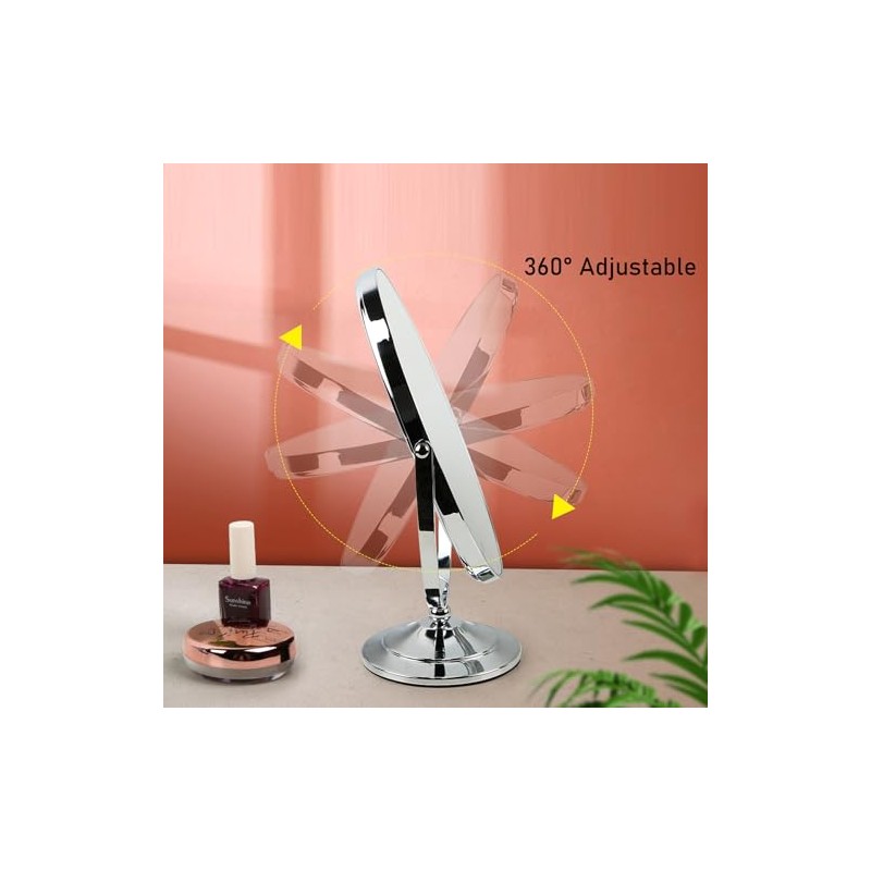 Espejo de Maquillaje con Soporte, Espejo de Aumento 1X/3X de