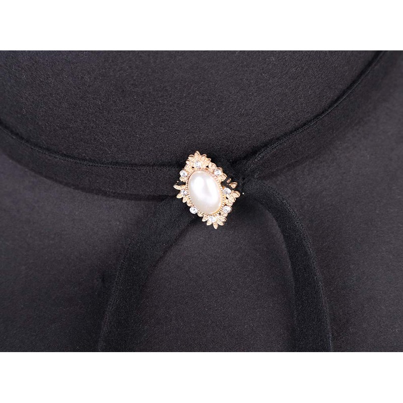 XGOPTS Women Wide Brim Cloche Fedora Floppy Hat - Lady