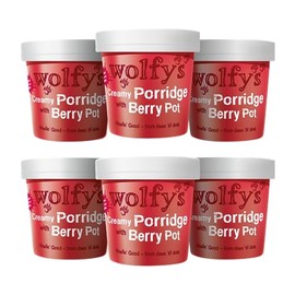 Wolfy's Creamy Porridge with Berry Pot, 6 x 100g