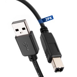 Mygatti Druckerkabel 1.5m/2 Stück,Typ A auf Typ B Drucker Kabel,USB 2.0 Typ B Scanner Kabel,kompatibel mit Drucker oder Scanner,DAC,Touchscreen-Fernseher mit USB-B-Anschlussund mehr