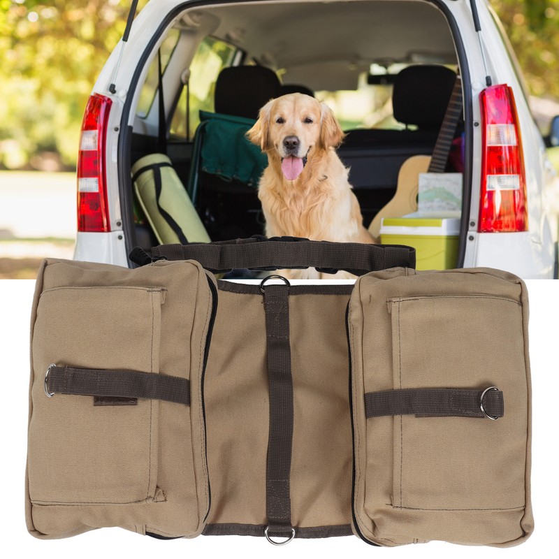 Dog Backpack Harness Lightweight Dog Camping Saddle Bag with Pockets