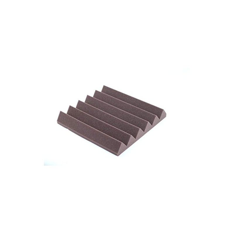 2" Wedge Acoustic Soundproofing Foam Tiles - Burgundy 12 Pack
