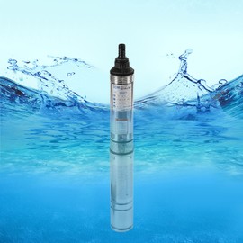 Submersible Water Pump, 0.5HP Stainless Steel High Pressure Deep Water Well Pump with 5Ft Cable, 157Ft Head, 16GPM, Low Noise Operation, for Home, Factories, Irrigation, Farmland