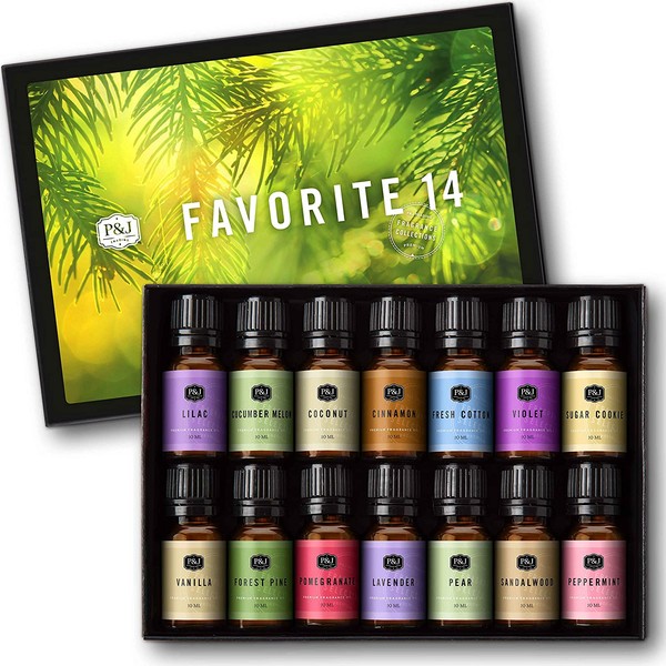 Favorites Set of 14 Premium Grade Fragrance Oils - 10ml