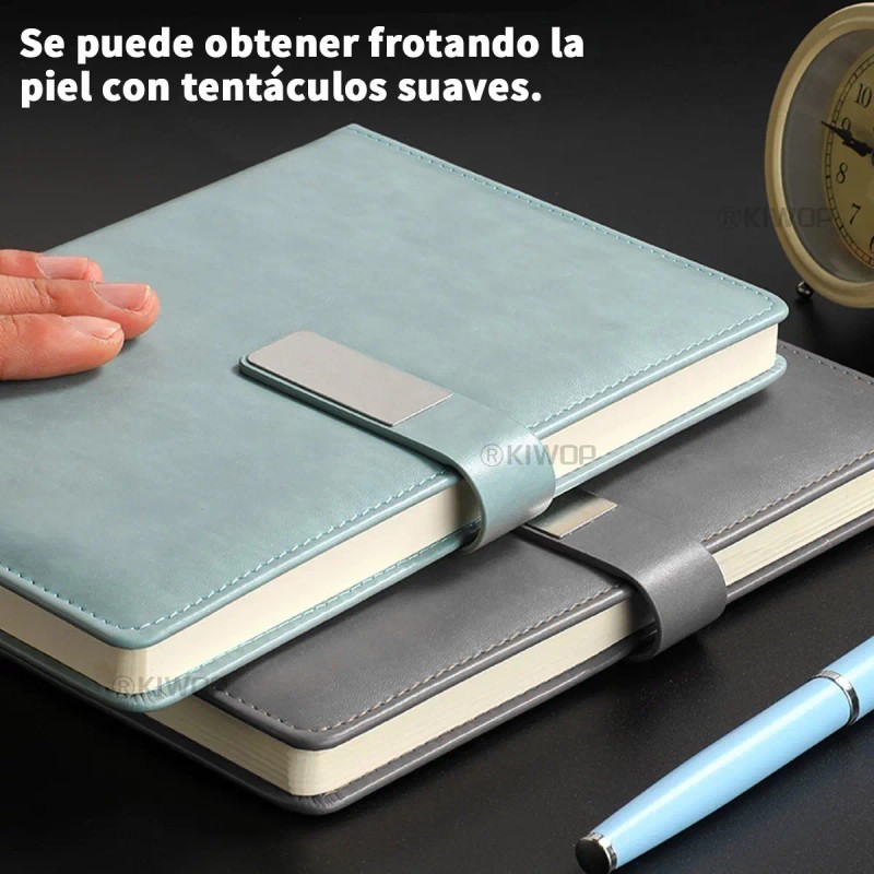 Agenda De Cuero Libretas Hebilla Magnética Con Bolígrafo