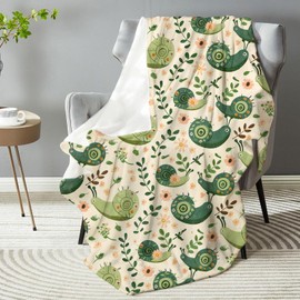dhakalrlde Funny Snails Throw Blanket - Plush, Soft, Comfy, Warm, Fuzzy, Flannel Blanket for Couch, Bed, Travel, Office, Outdoor, Home Decor - Unique Gift for Men and Women 50''×60''