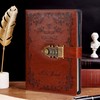 NectaRoy Lockable Diary Lock Journal, PU Leather Cover Writing Notebook