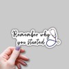 (3pcs) Nurse Remember Why You Started Stickers Nursing Stickers Gifts