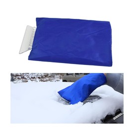 JNNJ Car Ice Scraper Glove, Ice Scraper Car with Glove, Ice Scraper Lined with Glove, Snow Ice Scraper Glove, Windscreen Scraper Winter Ice Scraper, Car Gloves (Blue)