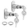 LDEXIN 2Pcs Cabinet Push Plunger Lock Sliding Door Lock, 3/4"