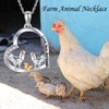 JERWLI Goose Chicken Duck Necklace Sterling Silver Pendant for Poultry