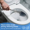 Toilet Brush and Holder Set,Stainless Steel Long Handle and Marble-Pattern