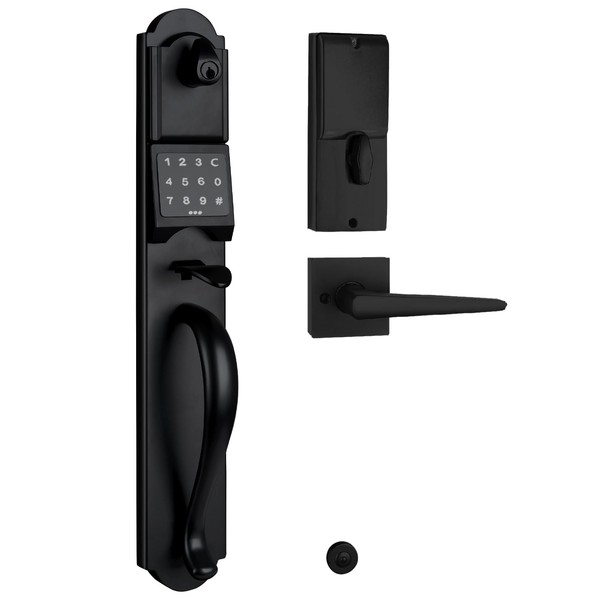 HISAFE Keyless Entry Door Lock Set, Camelot Trim Exterior Door