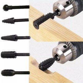 Unbranded 5x Side Cutting Drill Bit Set Carving Woodworking Shaving Trimming Edging Rotary