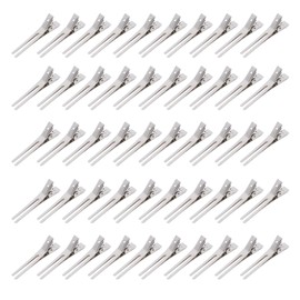 BetterJonny Dakar Hair Clips, Professional 50 Piece Set, Alligator Clips, Bangs, Haircuts, Hair Clips, Alligator Clips, Stainless Steel, Beauty Industry, 1.8 inches (4.5 cm) (Silver)..